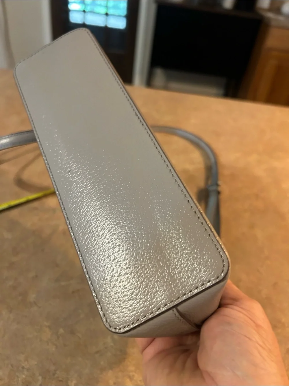 kate spade Light Gray Pebbled Leather Crossbody